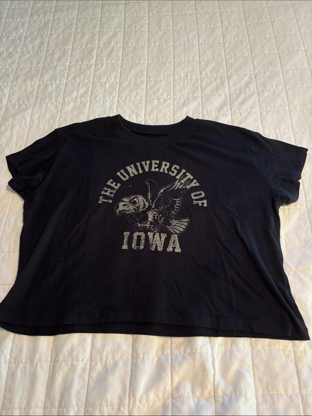 University of Iowa Black Graphic Short Sleeve Tee